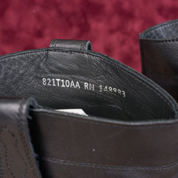 Bibi Lou Women Black Leather Cowboy Western Mid calf Boots sz 11US EUR41 - Picture 7 of 9